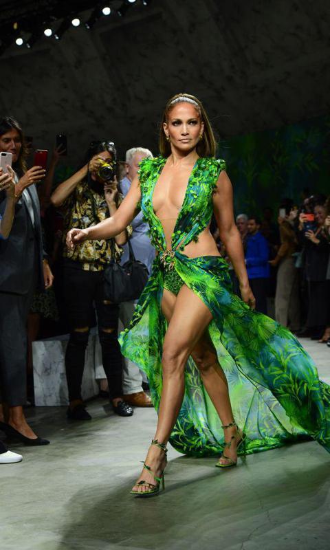 Versace Remixes Jennifer Lopez's Iconic 'Jungle Dress' Print for Spring 2020  - Fashionista