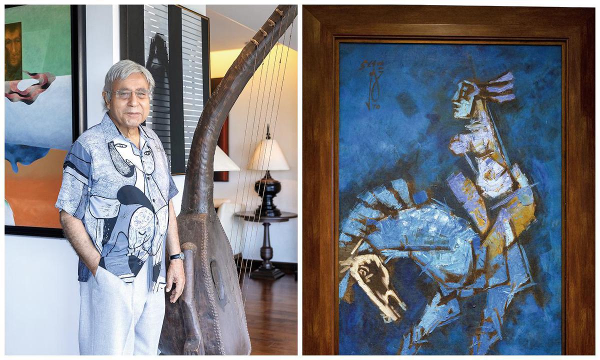 Ajit Singh and An MF Husain Original Painting