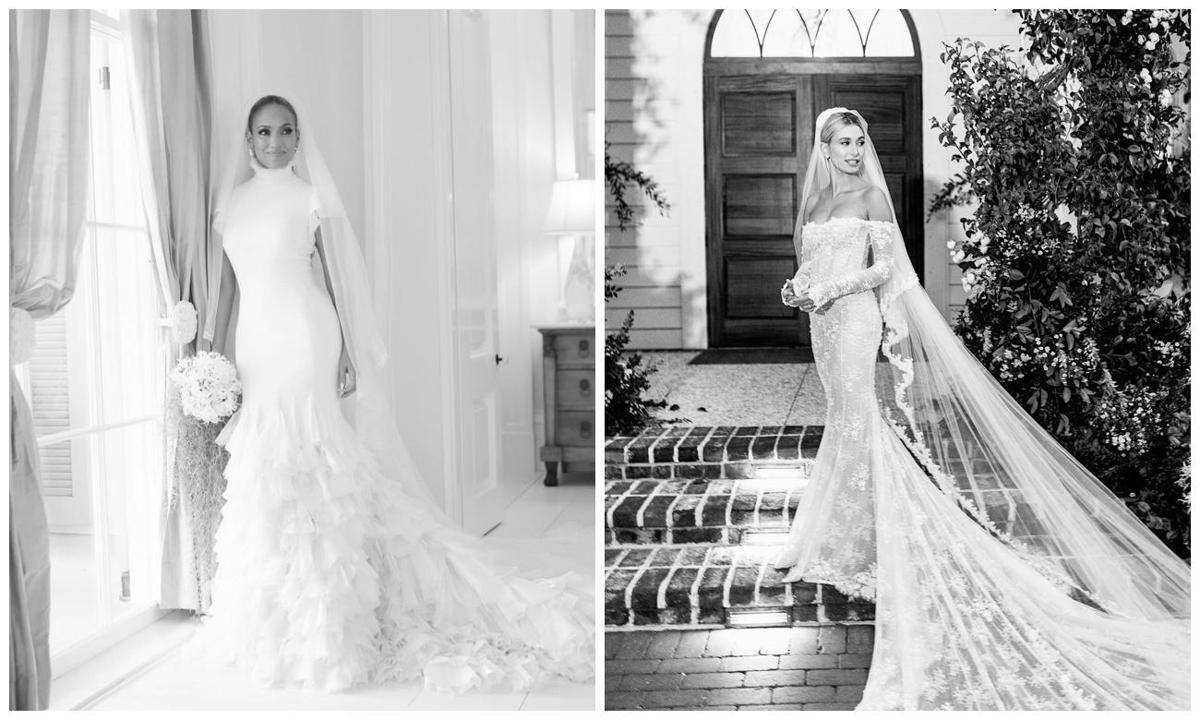 Jennifer Lopez & Hailey Bieber Wedding Gowns