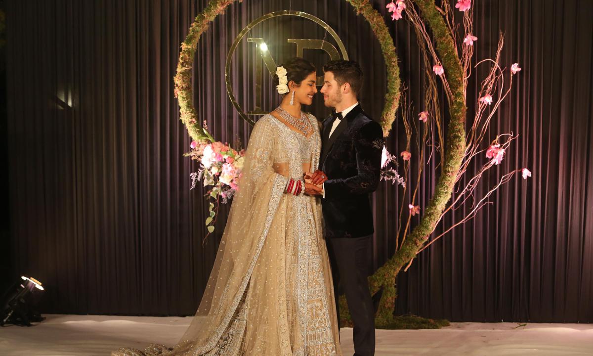 Priyanka Chopra White Luxury Applique Wedding Dress | Priyanka chopra  wedding, Applique wedding dress, Bollywood wedding
