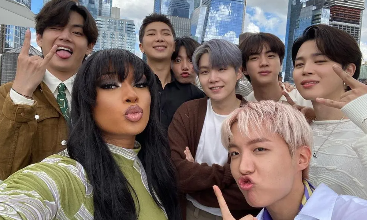 Megan Thee Stallion with BTS members
