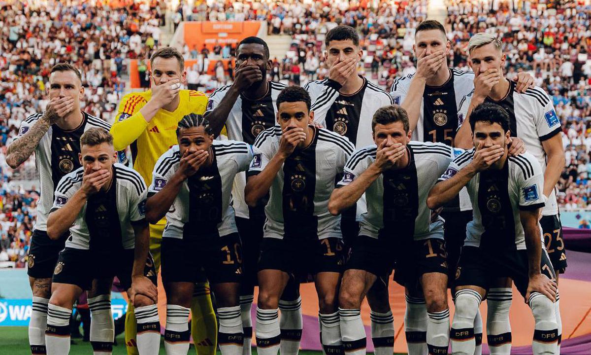 Germany players protest FIFA