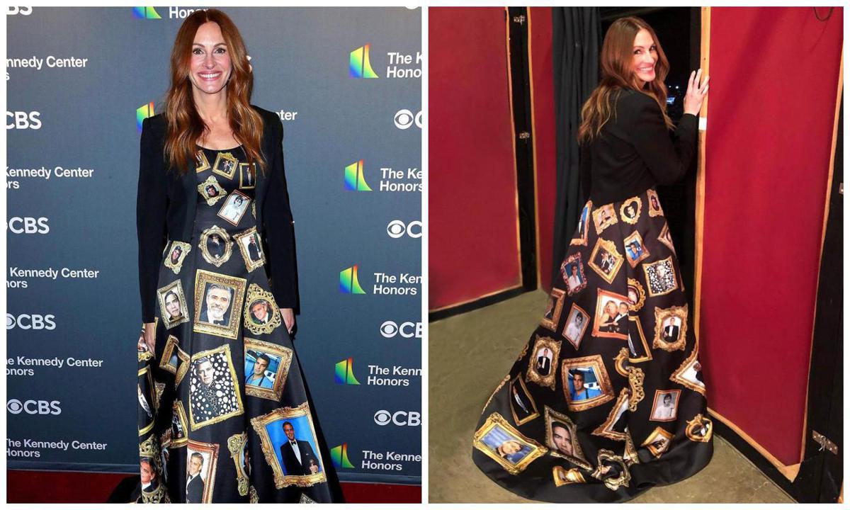 Julia Roberts’ Gown With George Clooney’s Face