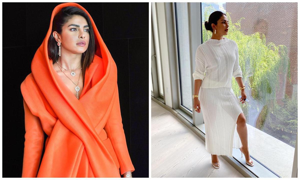 Priyanka Chopra monochrome Dressing