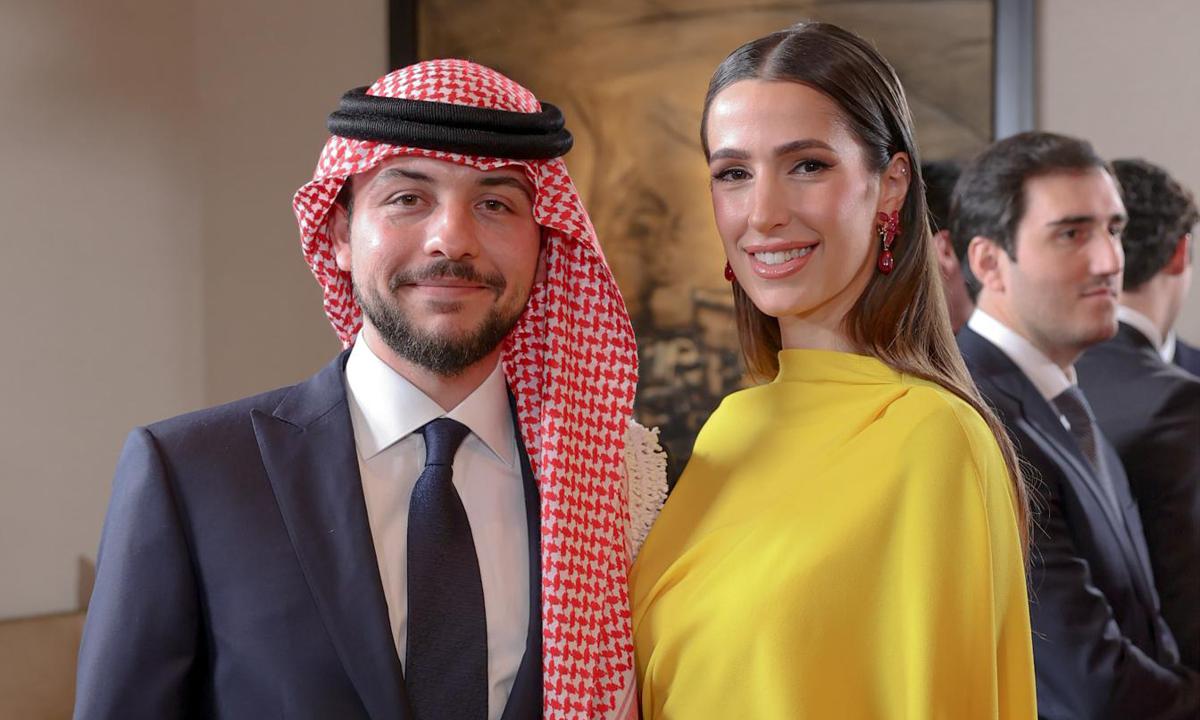 Crown Prince Hussein and Rajwa Al-Saif