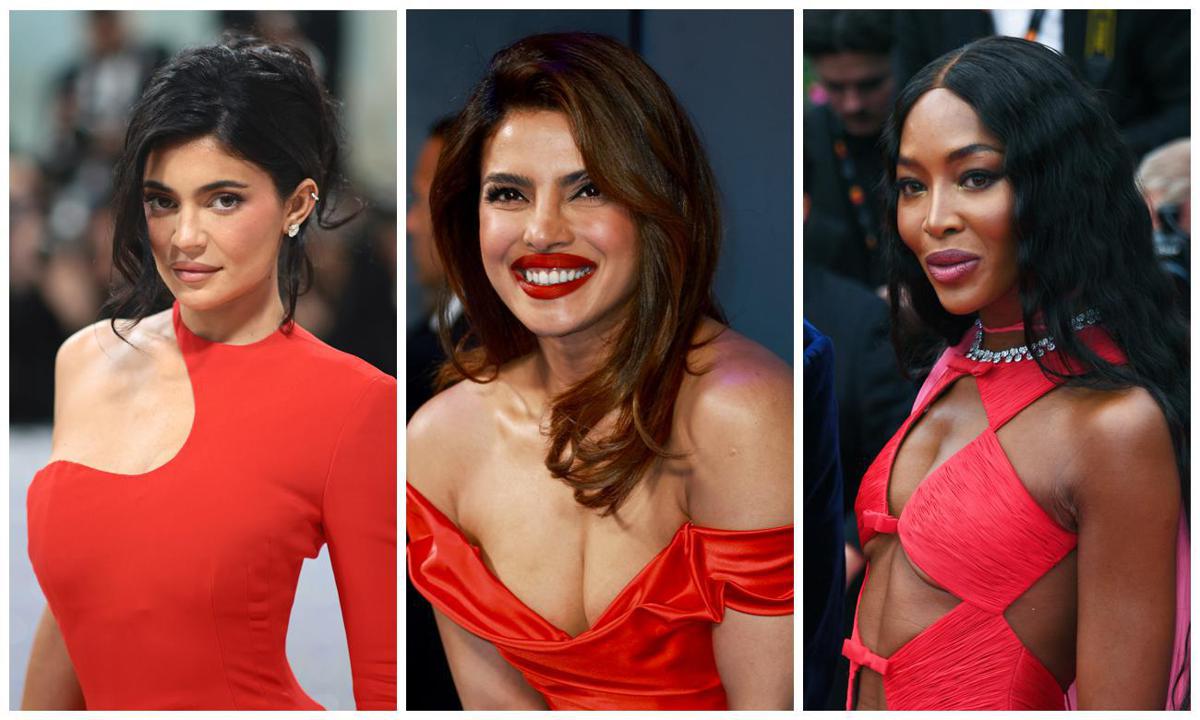 Celebrities Red Dress Fashion