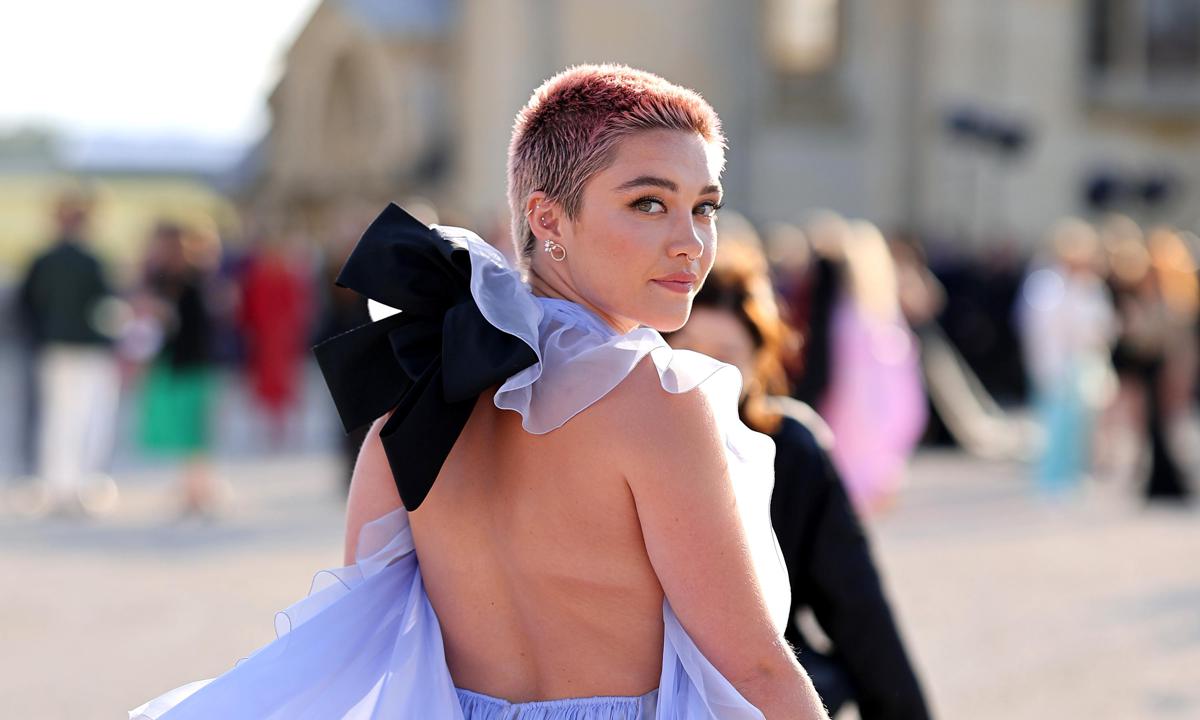 Florence Pugh Stunned In A Sheer Dress At Paris Fashion Week
