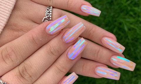 Shattered Glass Nails uisng transfer foil ✨ 🛍️ Shop (link in bio) ✨ E... |  nails | TikTok