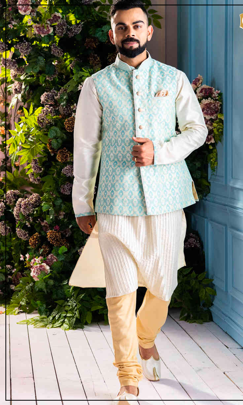 Deepak Perwani Men - Grey Cotton Embroidered Kurta Pajama - MOF1886 -
