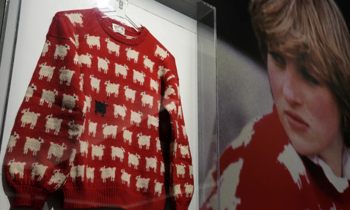 Princess Diana's iconic Black Sheep sweater