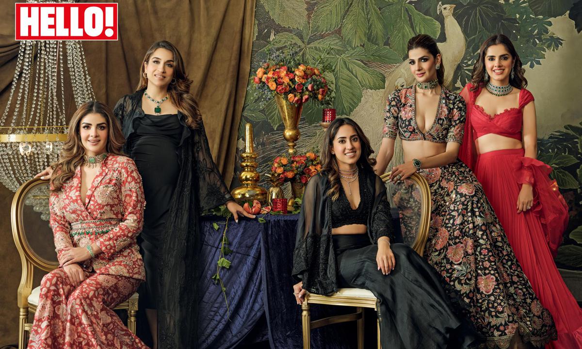 Designer Ridhi Mehra Sekhri with her muses
