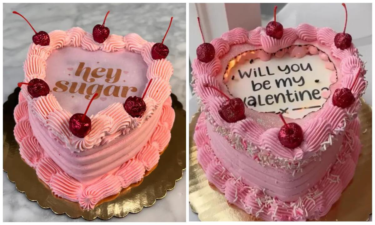 Burn-away Valentine's Day cake
